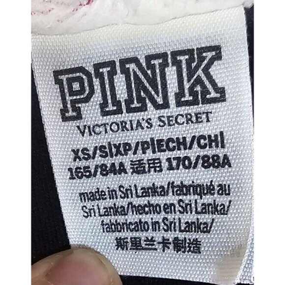 Victoria's Secret Pink Sherpa Hood Lined Anorak 1/2 Zip Logo Windbreaker Sz XS-S - Picture 9 of 12